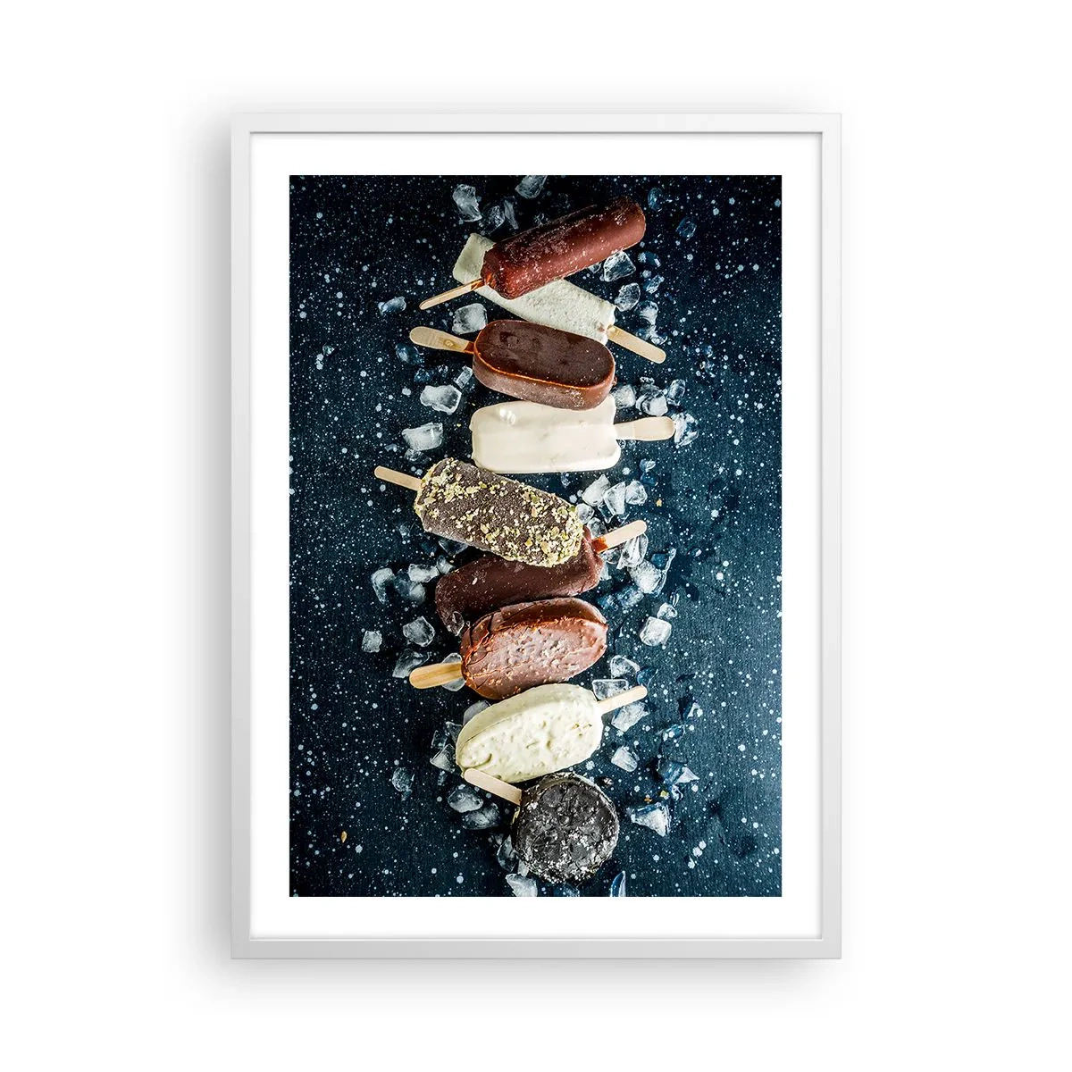 Poster în ramă albă - Gustul unei veri fierbinți - 50x70 cm