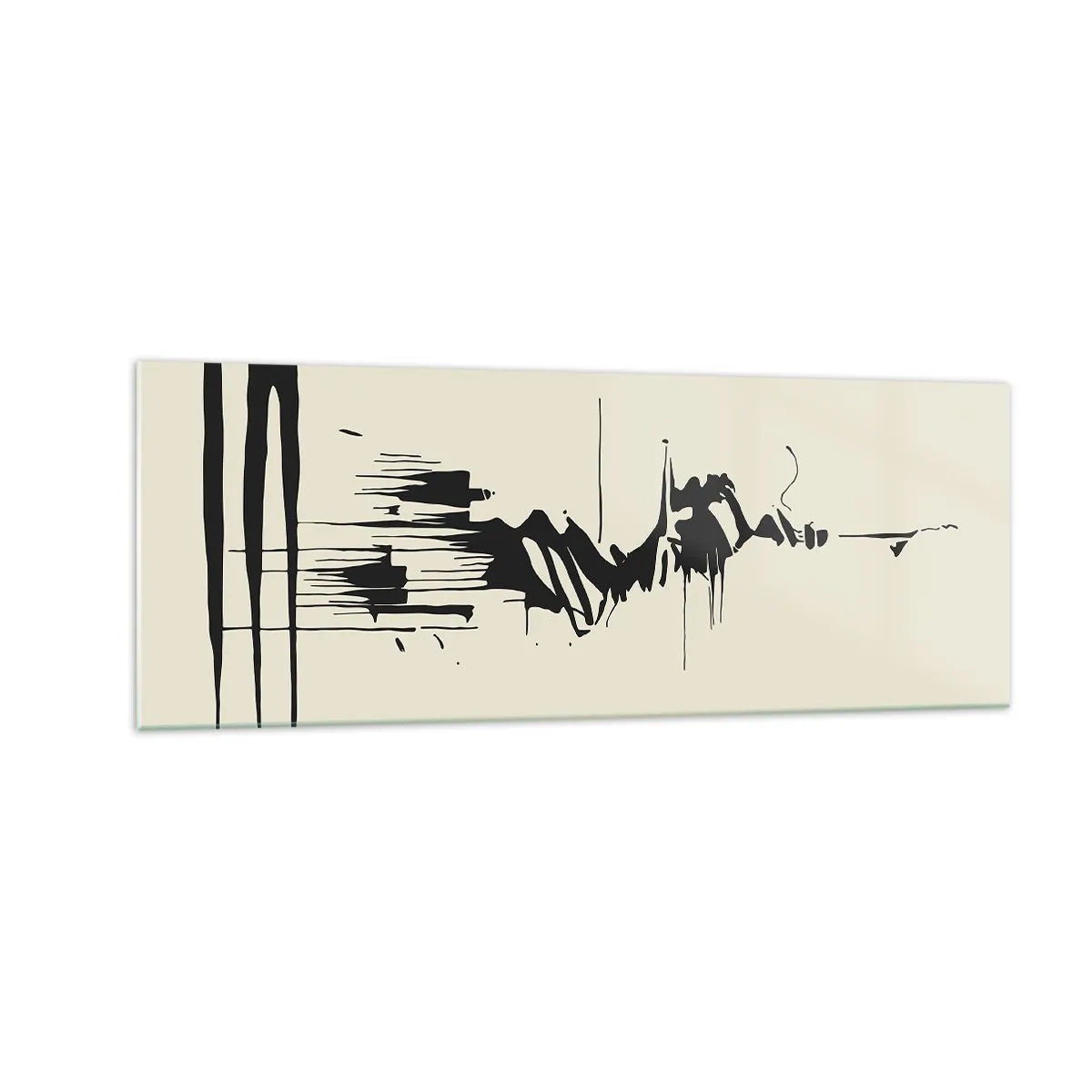 Tablou pe sticlă - Abstracție pripită - 140x50 cm