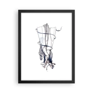 Poster în ramă neagră - Un studiu al atingerii - 30x40 cm