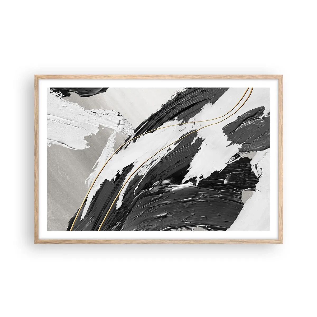 Poster în ramă de stejar deschis - Abstracție cu fler - 91x61 cm