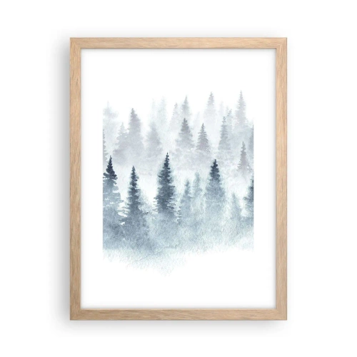 Poster în ramă de stejar deschis - Înfășurate în ceață - 30x40 cm