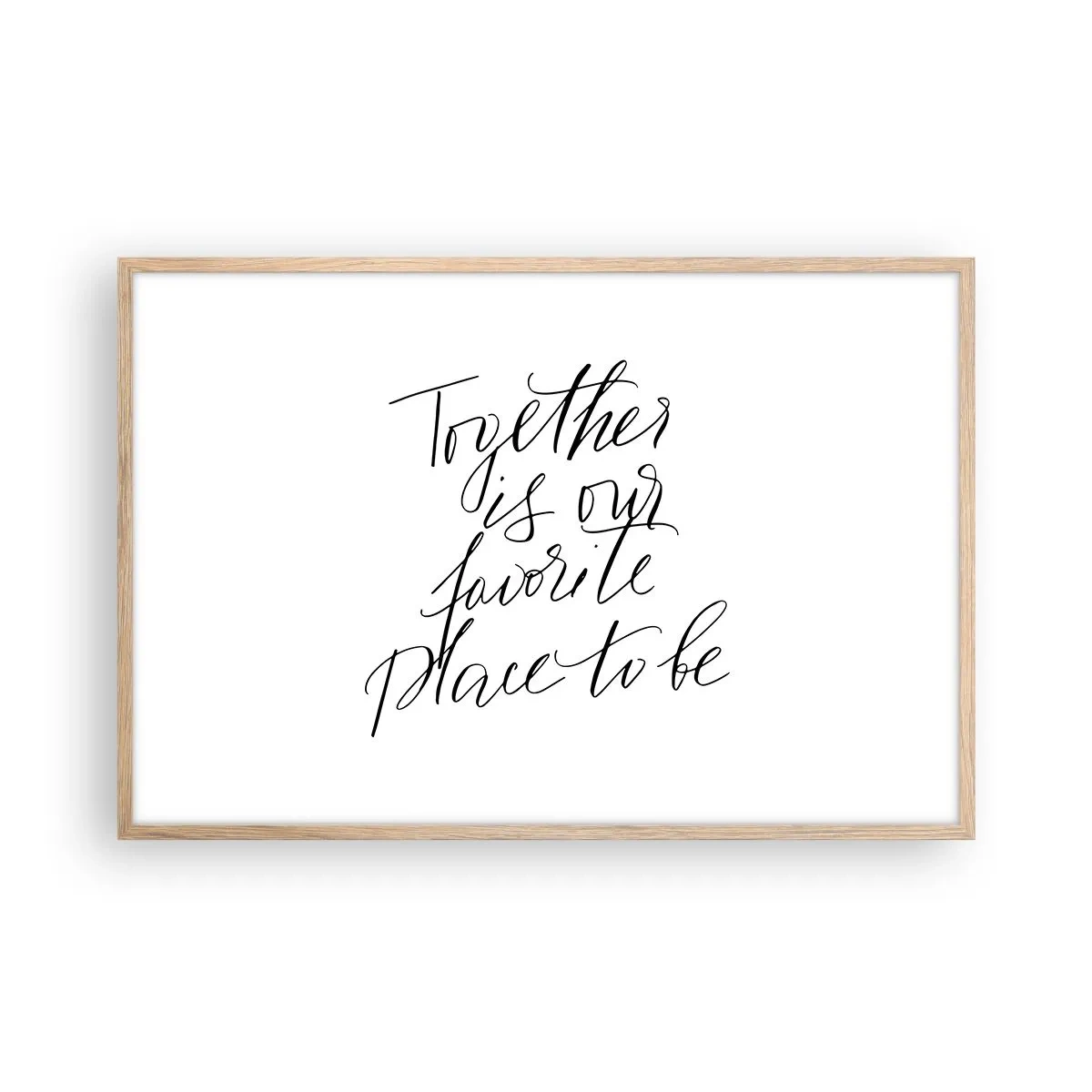 Poster în ramă de stejar deschis - O simți și tu? - 91x61 cm