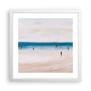 Poster în ramă albă - Nevoia naturală - 40x40 cm