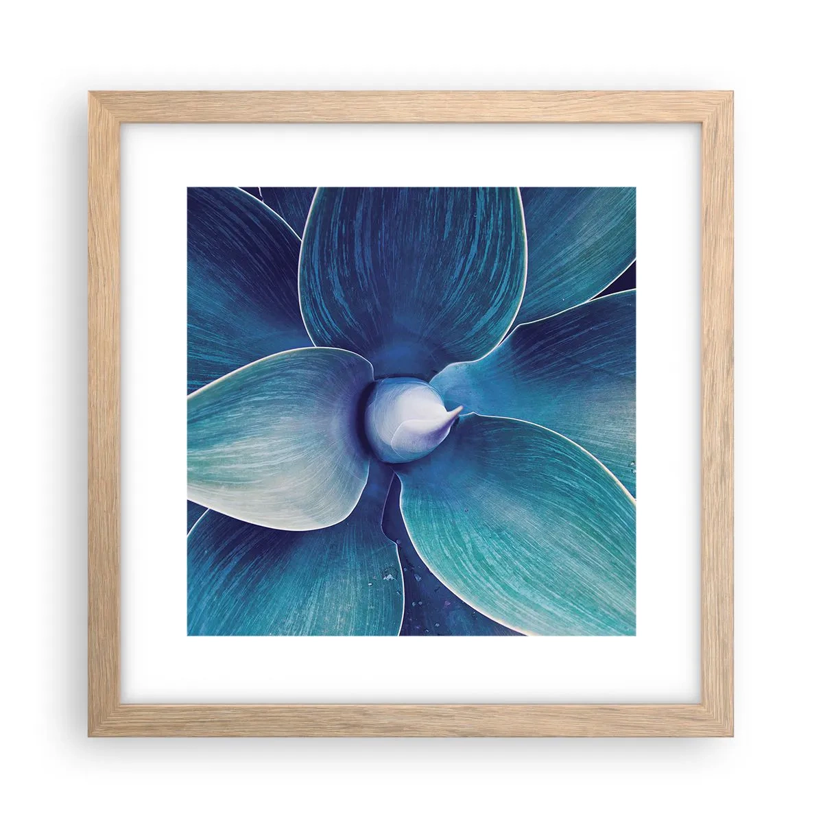 Poster în ramă de stejar deschis - A furat albastrul de la cer - 30x30 cm