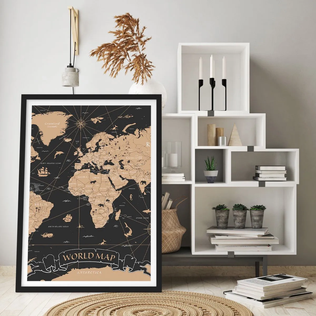Poster în ramă neagră - Limitele lumii mele - 61x91 cm