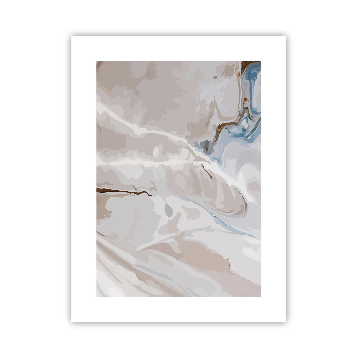 Poster - Meandre albastre sub alb - 30x40 cm