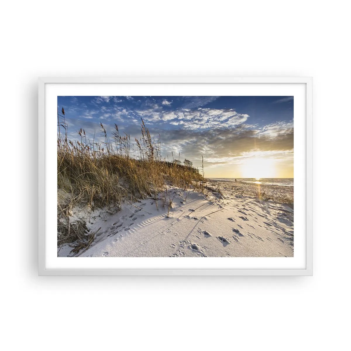 Poster în ramă albă - Invitație la o plimbare - 70x50 cm