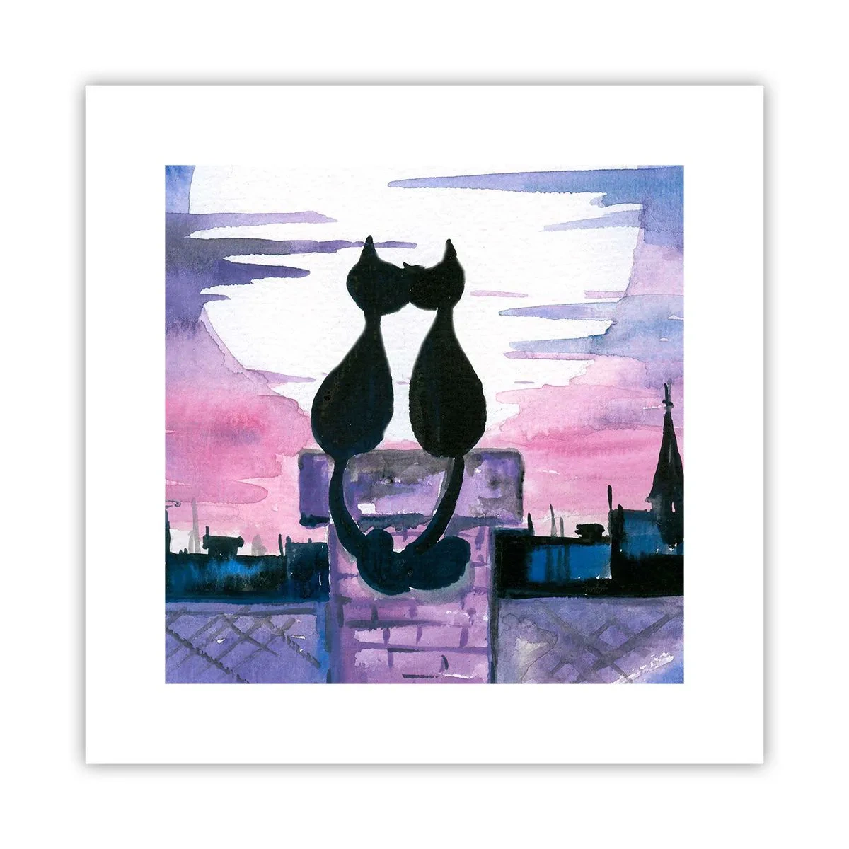 Poster - Rendez-vous sub lună - 30x30 cm