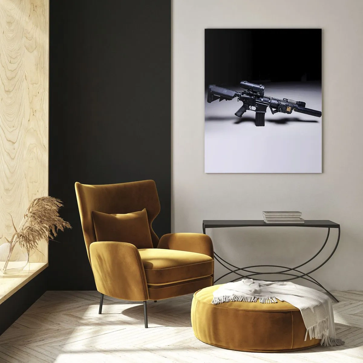 Tablou pe sticlă - Cavalerul Negru - 50x70 cm