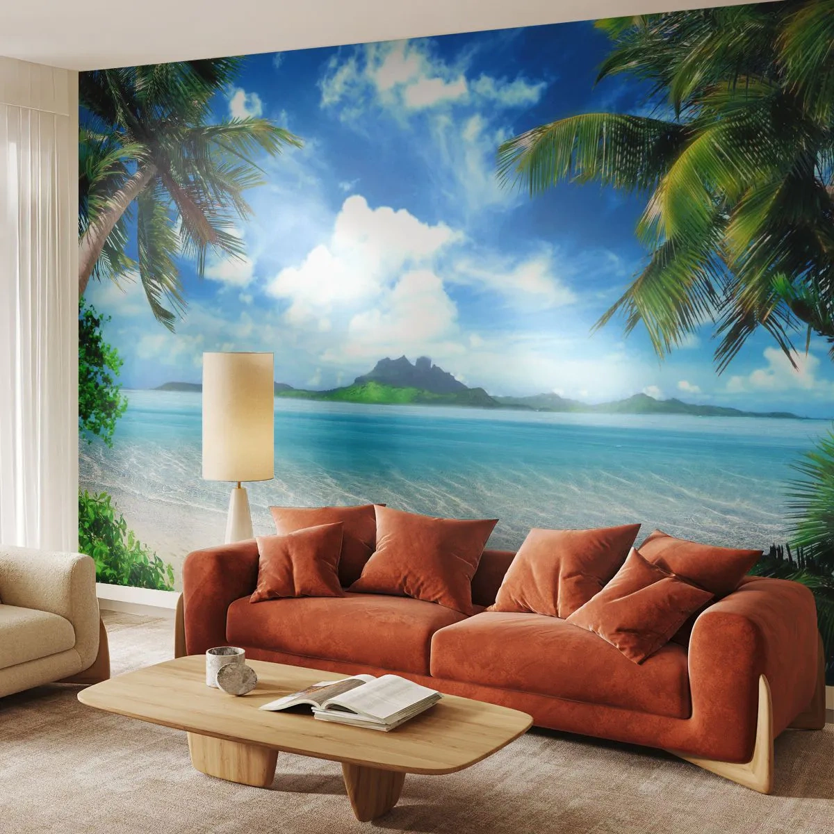 Tapet Premium Canvas - Azur de la tropice - Peisaj, Ocean, plajă - 200x140 cm
