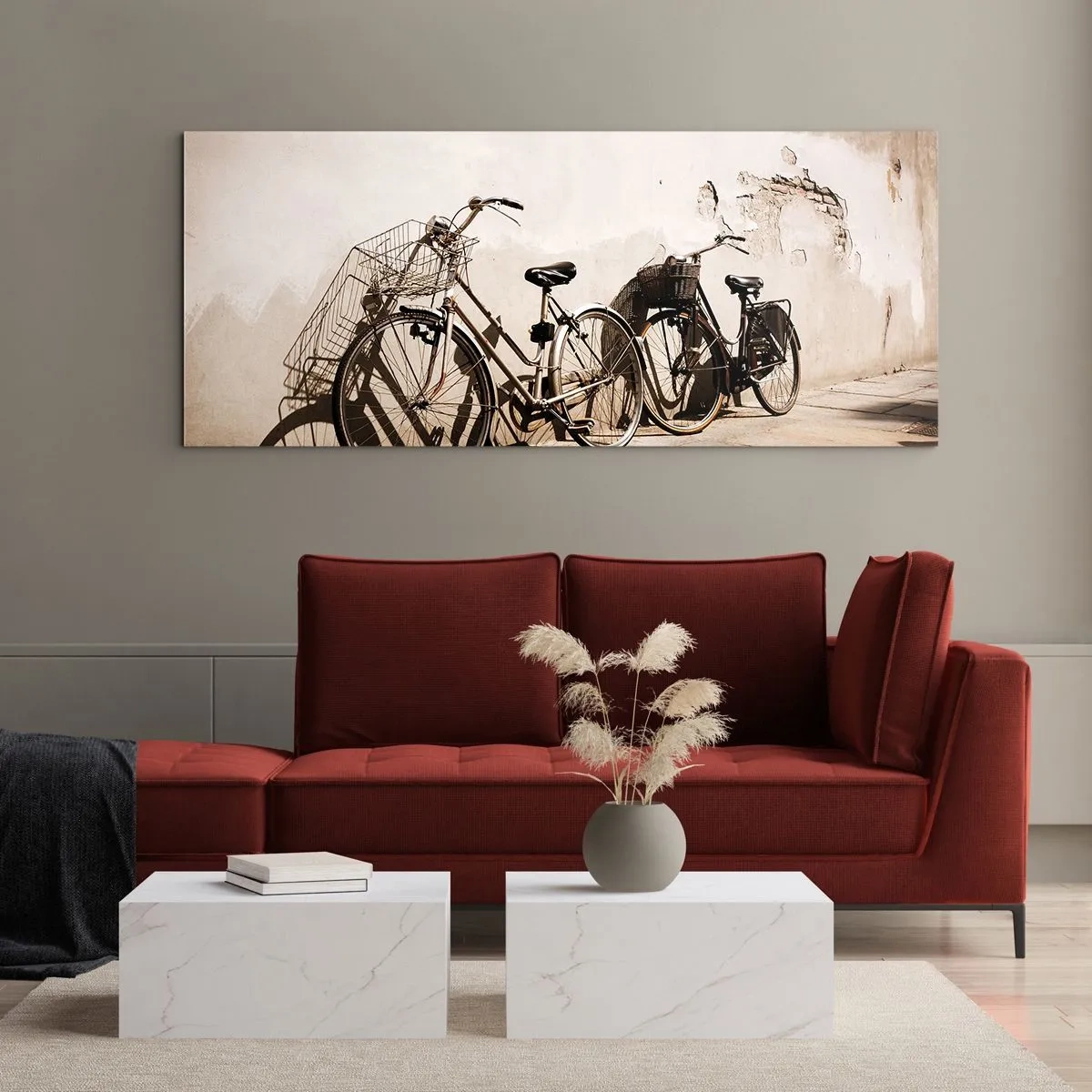 Tablou pe sticlă - Farmecul de neuitat al trecutului - 90x30 cm