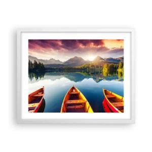 Poster în ramă albă - Nimic împotriva naturii - 50x40 cm