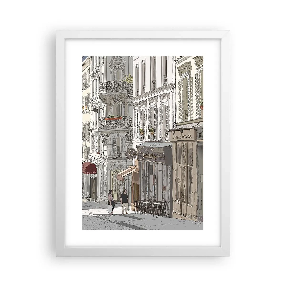 Poster în ramă albă - Bucurii urbane - 30x40 cm