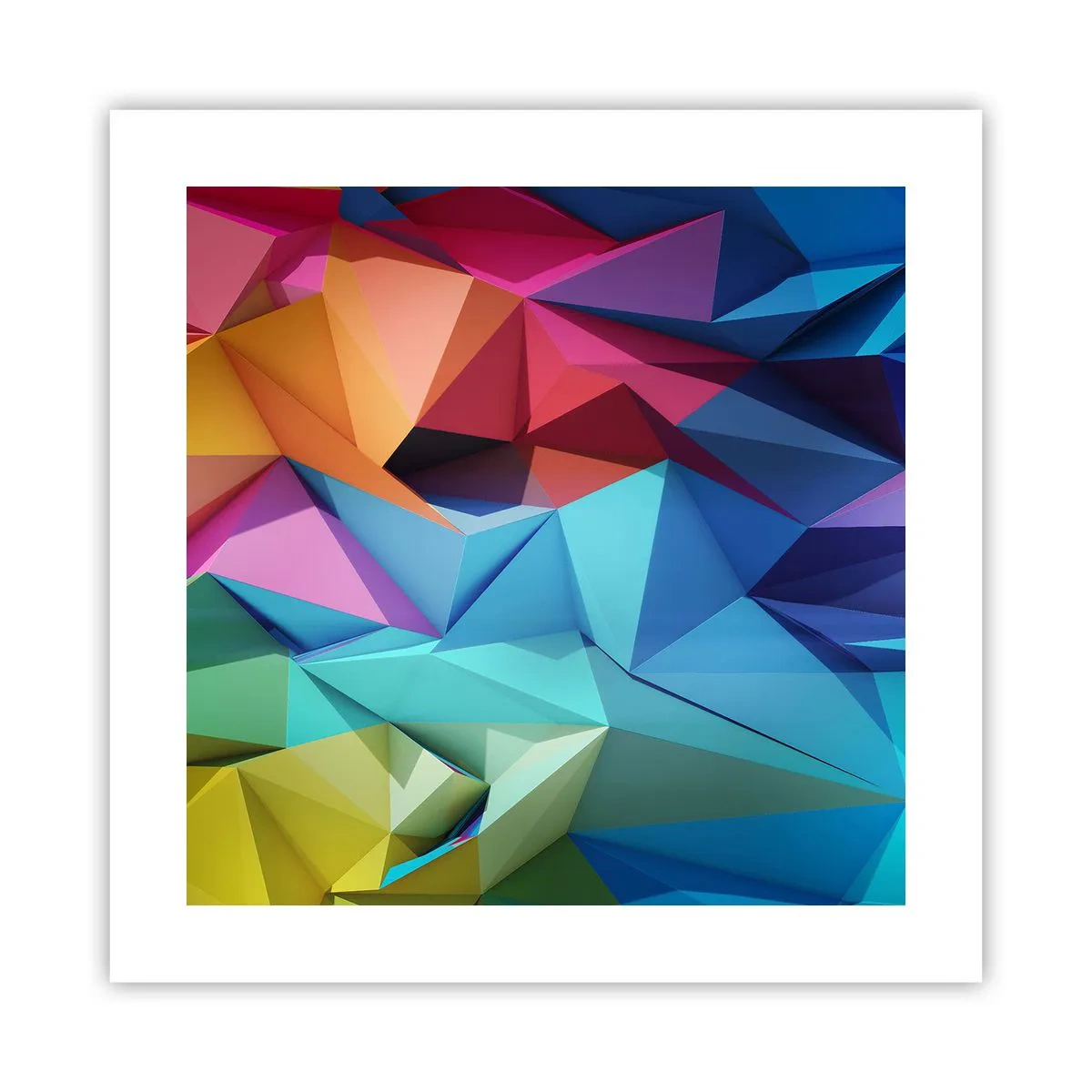 Poster - Origami de curcubeu - 40x40 cm