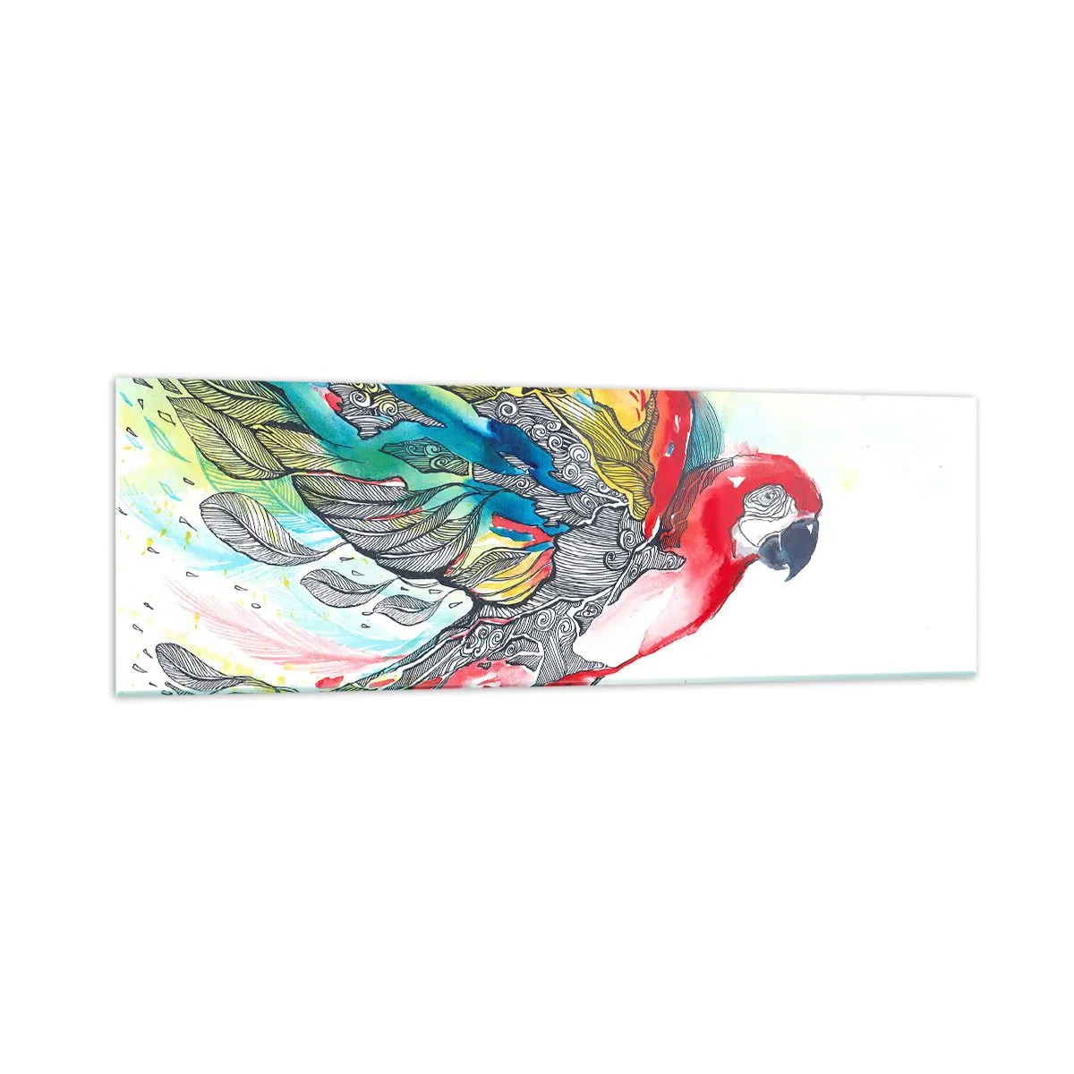 Tablou pe sticlă - Trăiește în culori - 160x50 cm