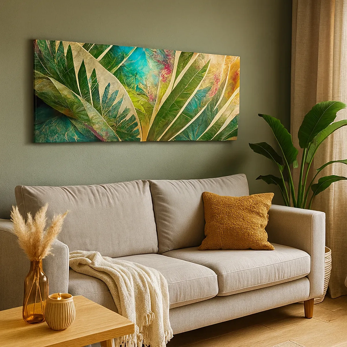 Tablou pe pânză - Culorile tropicelor - 30x30 cm