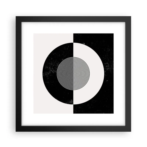 Poster în ramă neagră - Armonie în alb și negru - 30x30 cm