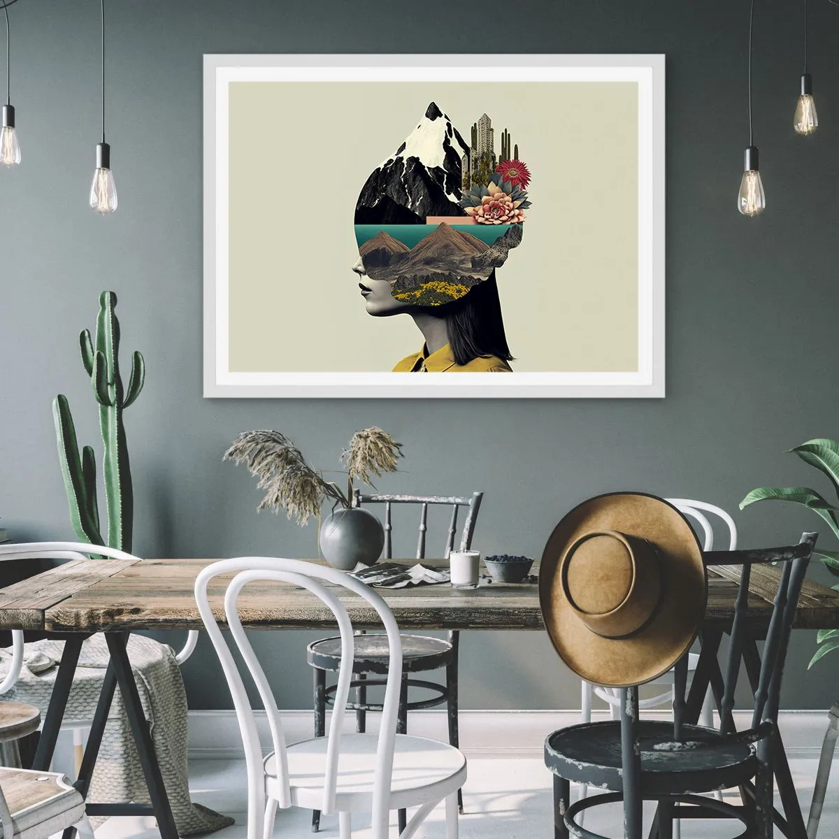 Poster în ramă albă - Femeia - întotdeauna un mister - 50x40 cm