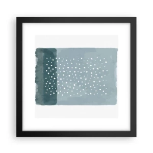 Poster în ramă neagră - Crescute pe albastru - 30x30 cm