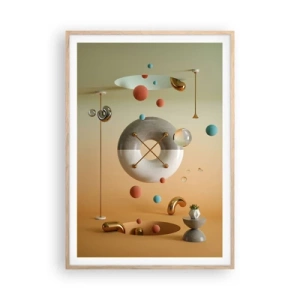 Poster în ramă de stejar deschis - Orice se poate întâmpla - 70x100 cm