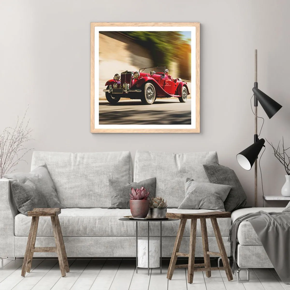 Poster în ramă de stejar deschis - Mai frumoasă decât Nike din Samothrace - 30x30 cm