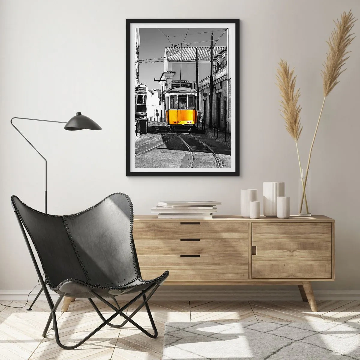 Poster în ramă neagră - Spiritul Lisabonei - 61x91 cm