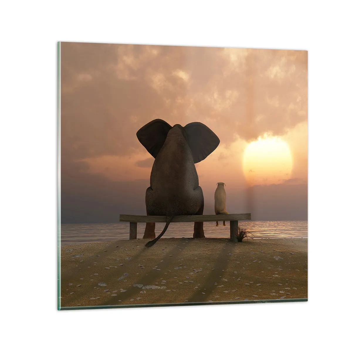 Tablou pe sticlă - Este bine să tăcem împreună - 60x60 cm