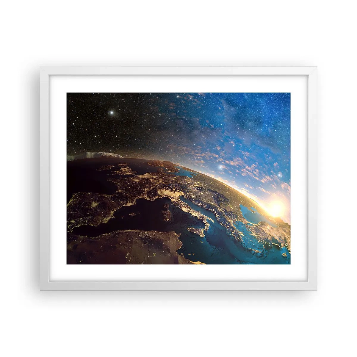 Poster în ramă albă - Să ne privim de la distanță - 50x40 cm
