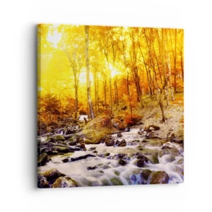 Tablou pe pânză - Pietre montate în aur și platină - 30x30 cm