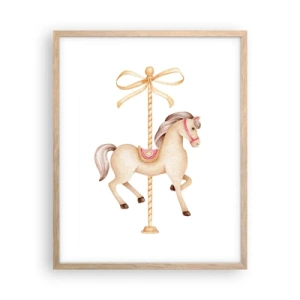 Poster în ramă de stejar deschis - Într-un trap grațios - 40x50 cm