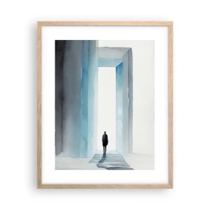 Poster în ramă de stejar deschis - Trăiește fără limite - 40x50 cm