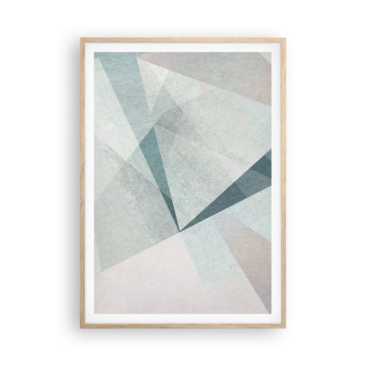 Poster în ramă de stejar deschis - Calm și totuși dinamic - 70x100 cm