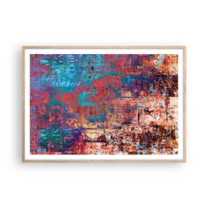 Poster în ramă de stejar deschis - Memorie și uitare - 100x70 cm