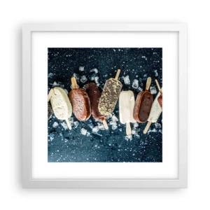 Poster în ramă albă - Gustul unei veri fierbinți - 30x30 cm