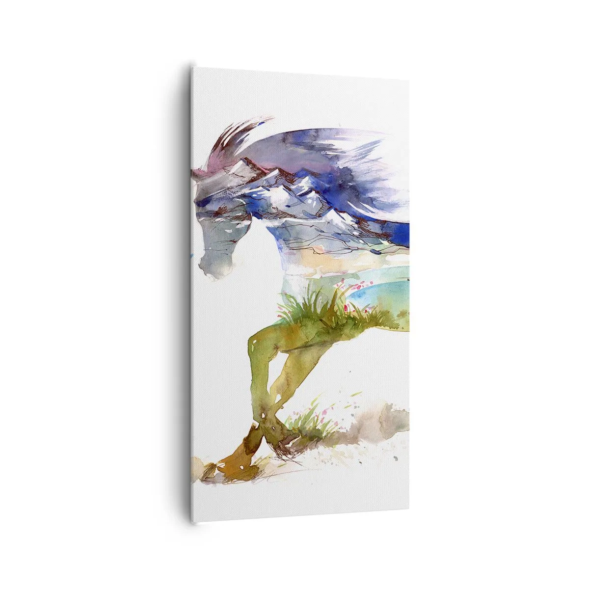 Tablou pe pânză - De pe pajiște direct spre cer - 65x120 cm