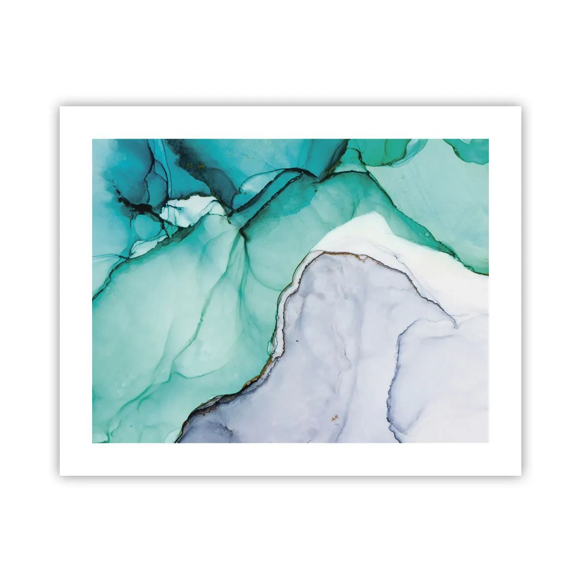 Poster - Studiu în turcoaz - 50x40 cm
