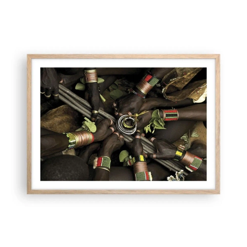 Poster în ramă de stejar deschis - Împreună - 70x50 cm