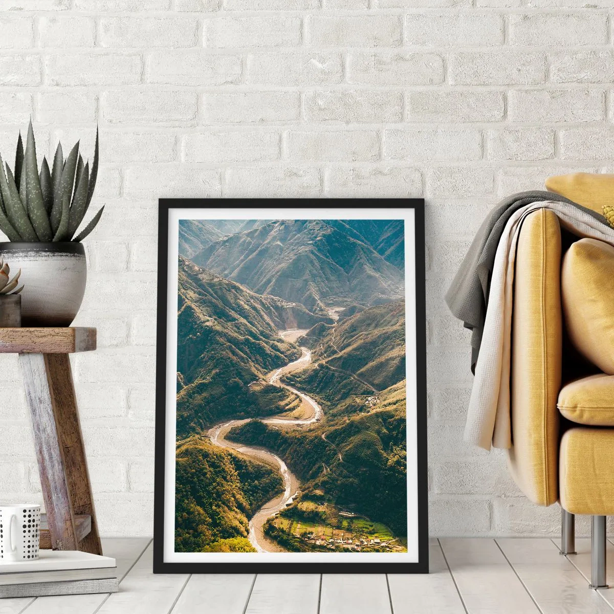 Poster în ramă neagră - Direct din inima munților - 61x91 cm