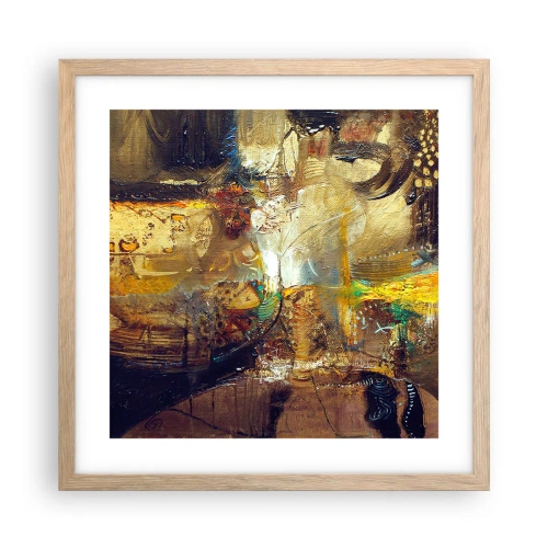 Poster în ramă de stejar deschis - Rece, călduț, fierbinte - 40x40 cm