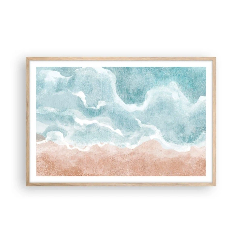 Poster în ramă de stejar deschis - Abstracția norilor - 91x61 cm