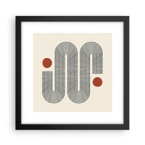 Poster în ramă neagră - De la început până la sfârșit - 30x30 cm