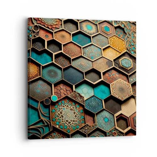 Tablou pe pânză - Ornamente arabe - o variație - 30x30 cm