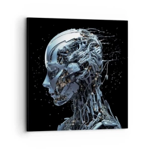 Tablou pe pânză - Tehnologia este o femeie - 70x70 cm