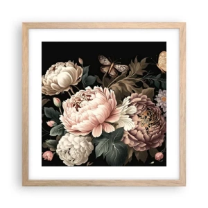 Poster în ramă de stejar deschis - În stil baroc - 40x40 cm