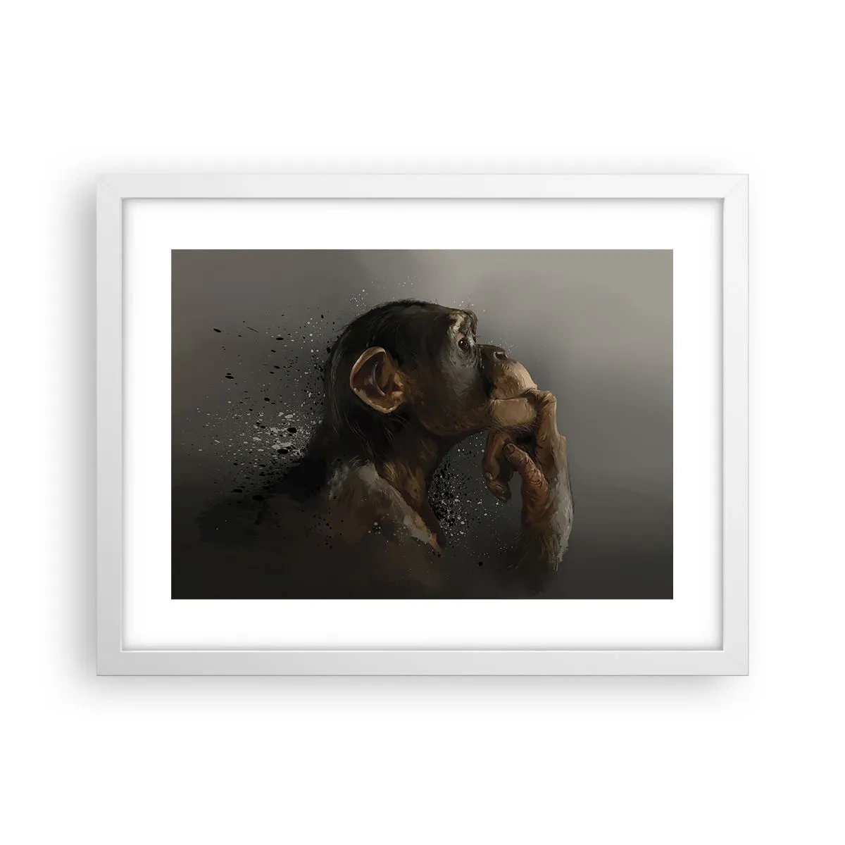 Poster în ramă albă - Cu siguranță, gânditorul - 40x30 cm