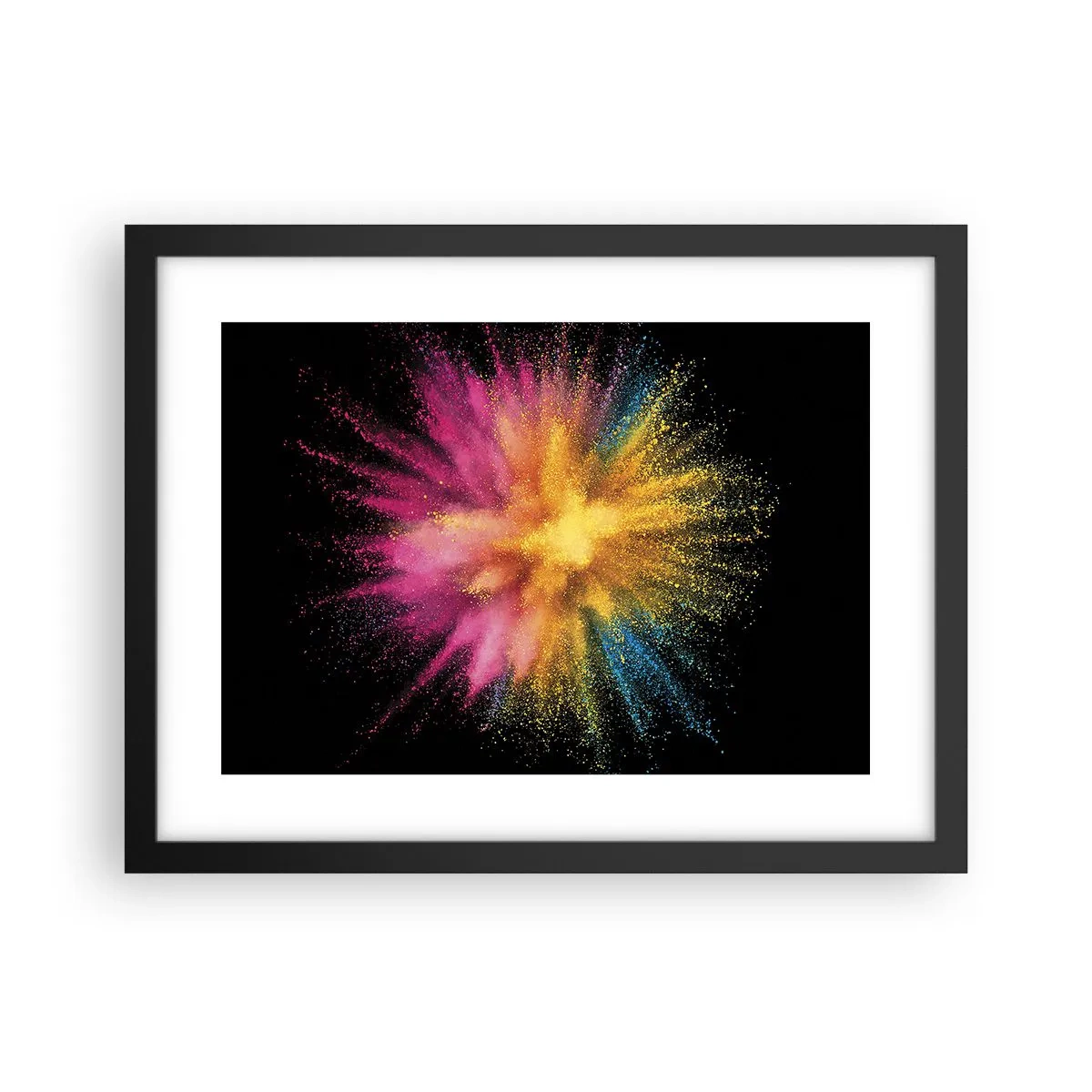 Poster în ramă neagră - Nașterea culorii  - 40x30 cm