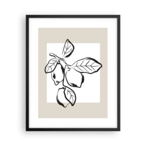 Poster în ramă neagră - Unde se coace lămâia... - 40x50 cm