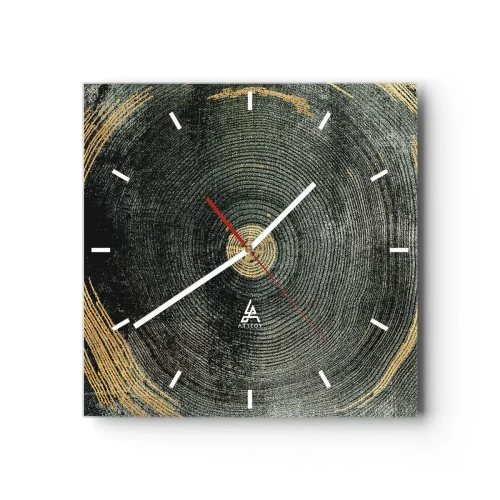 Ceas de perete - Ceas pe sticlă - Schimbare și persistență - 30x30 cm