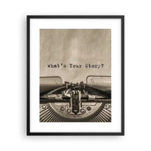 Poster în ramă neagră - Spune-mi - 40x50 cm