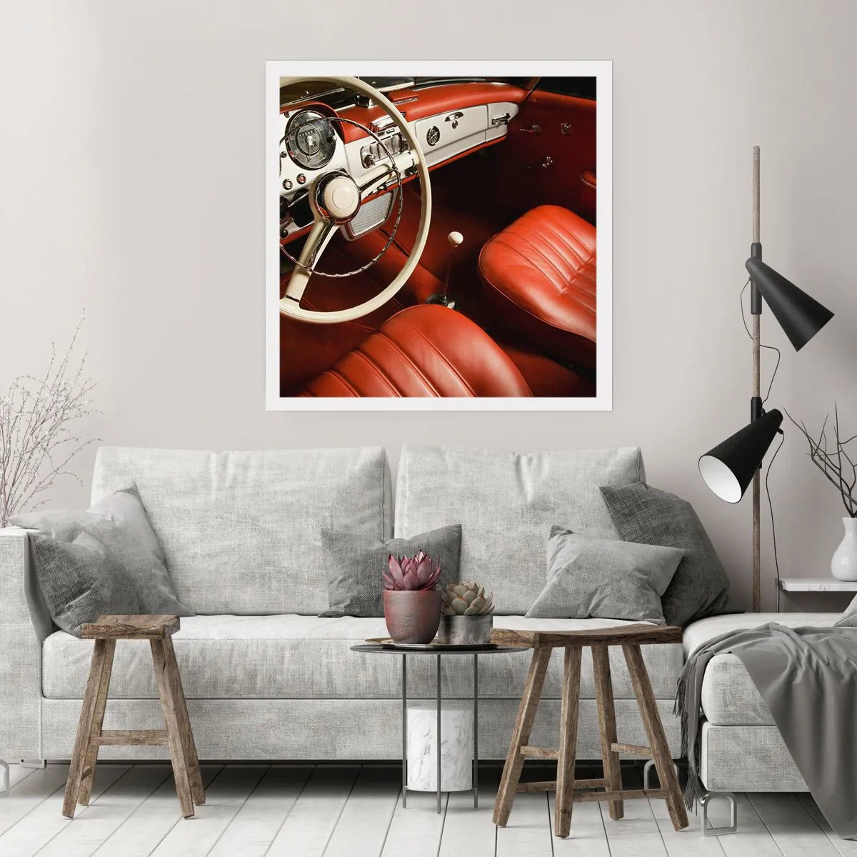 Poster - Lux în stil vintage - 60x60 cm